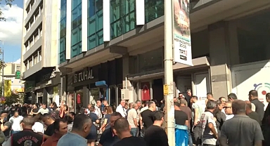 İZENERJİ önünde iade kuyruğu: 500 güvenlik görevlisi bekliyor